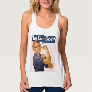 Rosie the Riveter wir können es tun Red Polka Dots Tank Top