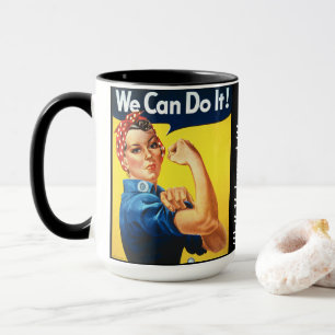 Rosie the Riveter/Wir können es tun/wohlhabende F Tasse