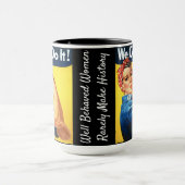 Rosie the Riveter/Wir können es tun/wohlhabende Fr Tasse (Zentrum)