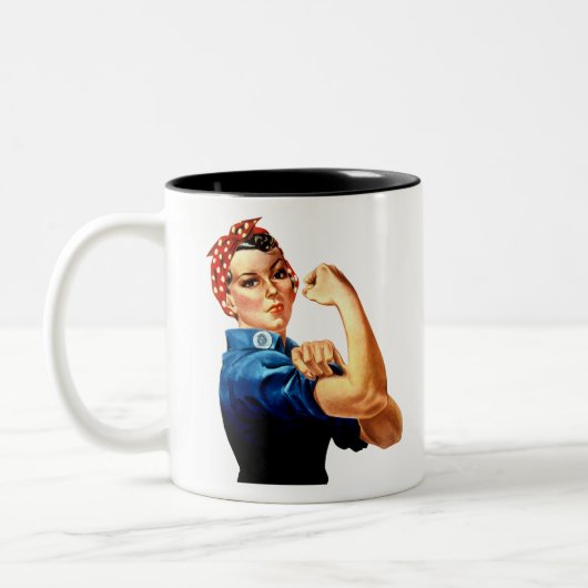Rosie the Riveter - Wir können es tun! Zwei-Tonen- Zweifarbige Tasse (Links)
