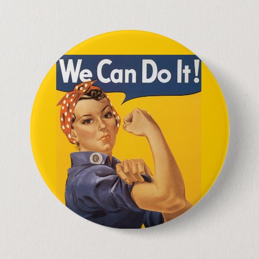 Rosie the Riveter "Wir schaffen das" Button (Vorderseite)