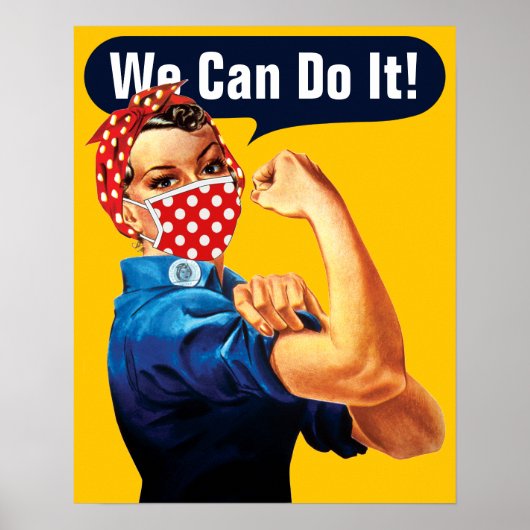 Rosie the Riveter with Mask - Fügen Sie Ihren eige Poster (Vorne)
