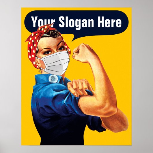 Rosie the Riveter with Mask - Fügen Sie Ihren eige Poster (Vorne)