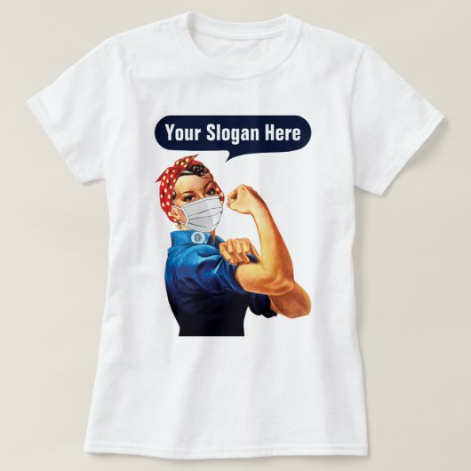 Rosie the Riveter with Mask - Fügen Sie Ihren eige T-Shirt (Design vorne)