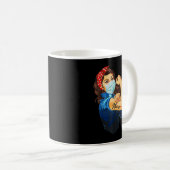 Rosie The Riveter - Woman Nurse T - Shirt T - Shir Kaffeetasse (VorderseiteRechts)