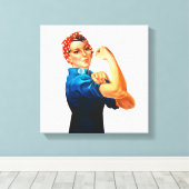 Rosie The Riveter WWII Poster Leinwanddruck (Insitu (Holzboden))