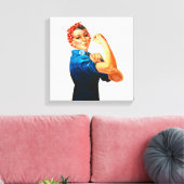 Rosie The Riveter WWII Poster Leinwanddruck (Insitu (Wohnzimmer))