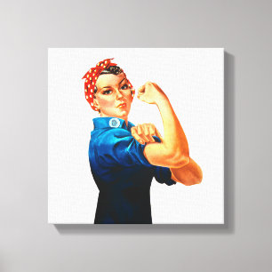 Rosie The Riveter WWII Poster Leinwanddruck