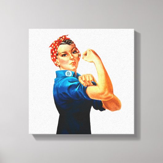 Rosie The Riveter WWII Poster Leinwanddruck (Vorderseite)
