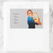 Rosie The Riveter WWII Poster Rechteckiger Aufkleber (Tasche)