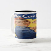 Rosie the Riveter Zweifarbige Tasse (Vorderseite Links)