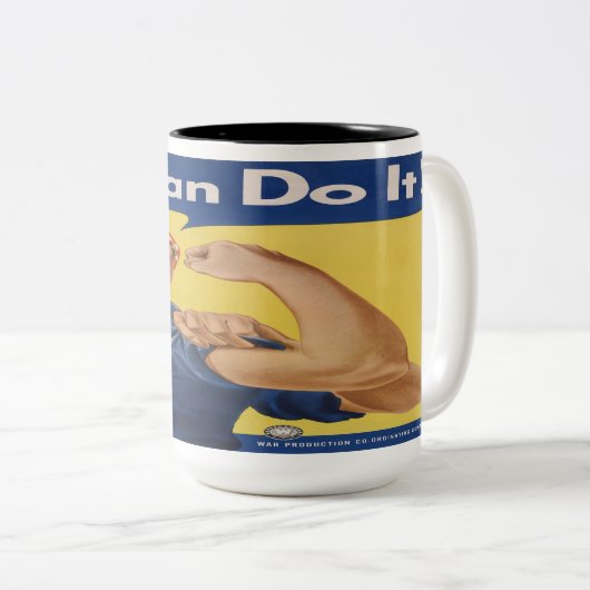 Rosie the Riveter Zweifarbige Tasse (VorderseiteRechts)