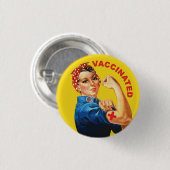 Rosie the Vaccine Button (Vorne & Hinten)