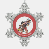 Rosie to Rescue Schneeflocken Zinn-Ornament (Vorderseite)