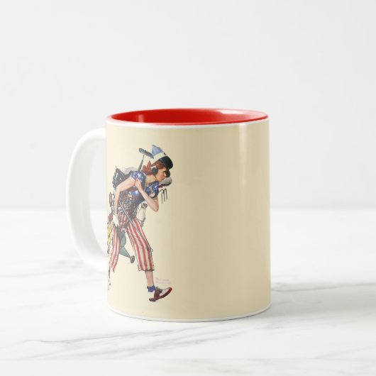 Rosie to Rescue Zweifarbige Tasse (Vorderseite Links)