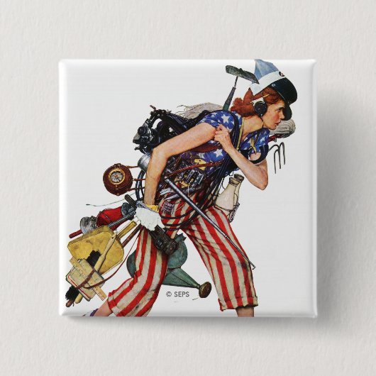 Rosie zur Rettung Button (Vorderseite)