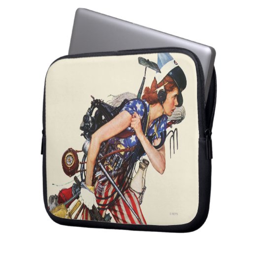 Rosie zur Rettung Laptopschutzhülle (Vorderseite Links)