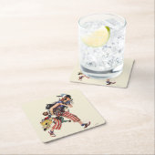 Rosie zur Rettung Rechteckiger Pappuntersetzer (Vor Ort)