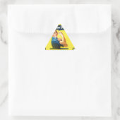 rosig dreieckiger aufkleber (Tasche)