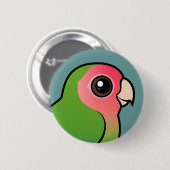 Rosig-gesichtiger Lovebird Button (Vorne & Hinten)