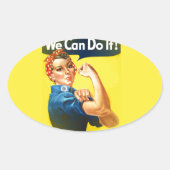 rosig ovaler aufkleber (Vorderseite)