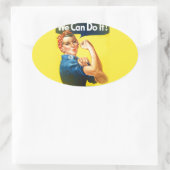 rosig ovaler aufkleber (Tasche)