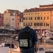 Rosige Blütenkaskade Bedruckter Rucksack