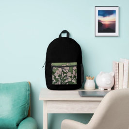 Rosige Blütenkaskade Bedruckter Rucksack