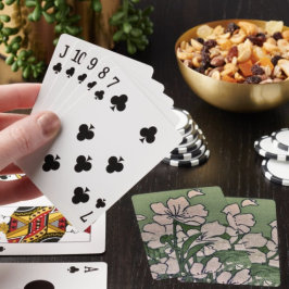 Rosige Blütenkaskade Spielkarten