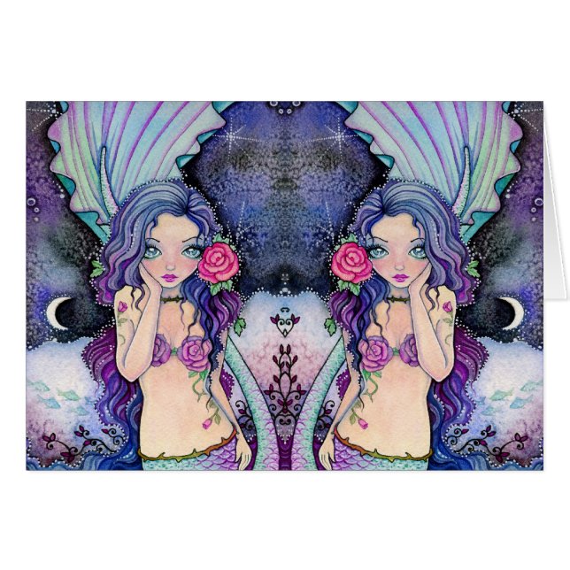 Rosige Dämmerung - leere Karte (Vorderseite (Horizontal))