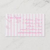 Rosige Fahrrad-Visitenkarten Visitenkarte (Rückseite)