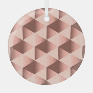 Rosige Geometrie: blasses abstraktes Motiv. Ornament Aus Glas