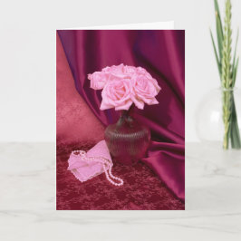 Rosige Rose I Feiertagskarte