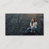 Rosige Watercolor-Spritzen-Foto-sozial-Medien Visitenkarte (Rückseite)