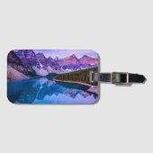 Rosige Wolken vor Sonnenaufgang in Moraine See Gepäckanhänger (Vorderseite (Horizontal))