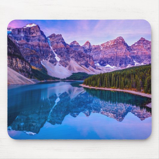 Rosige Wolken vor Sonnenaufgang in Moraine See Mousepad (Vorne)