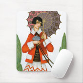 Rosiger Regenschirm Mousepad (Mit Mouse)