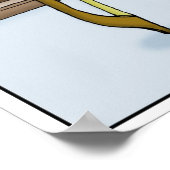 Rosin Bran String Instruments Bow Cartoon Poster (Ecke)