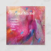 ROSINA, Schönheitssalon, Wellness-Center, Makeup K Quadratische Visitenkarte (Vorderseite)