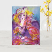 ROSINA / Venezianischer Maskenball Karte (Gelbe Blume)