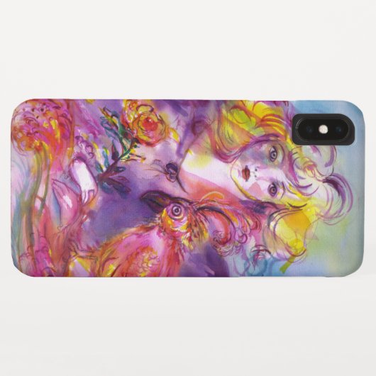 ROSINA/Young Girl mit Rose und Papagei Case-Mate iPhone Hülle (Rückseite (Horizontal))