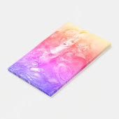 ROSINA/Young Girl mit Rose und Papagei Post-it Klebezettel (angewinkelt)