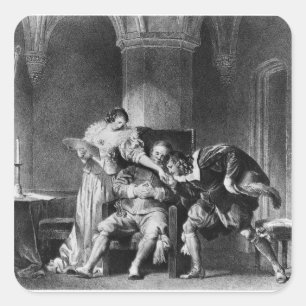 Rosine, Bartholo, Graf Almaviva Quadratischer Aufkleber