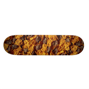 Rosinen- und Kleiegetreide Foto Skateboard
