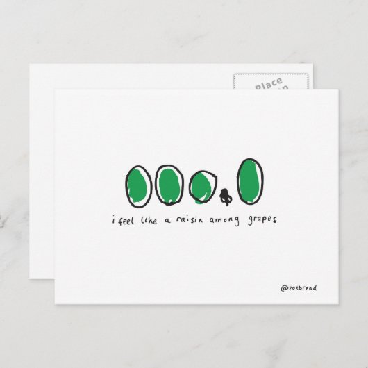 Rosinen unter den Trauben Postkarte (Vorne/Hinten)