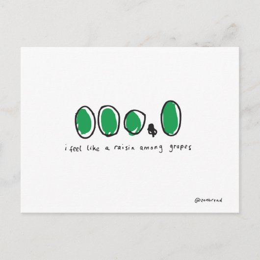 Rosinen unter den Trauben Postkarte (Vorderseite)