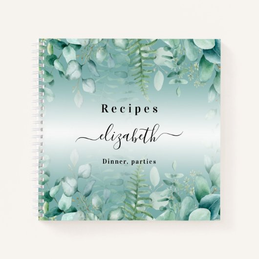 Rosinenblättriger Eukalyptus-Grünwaldname Notizblock (Vorderseite)