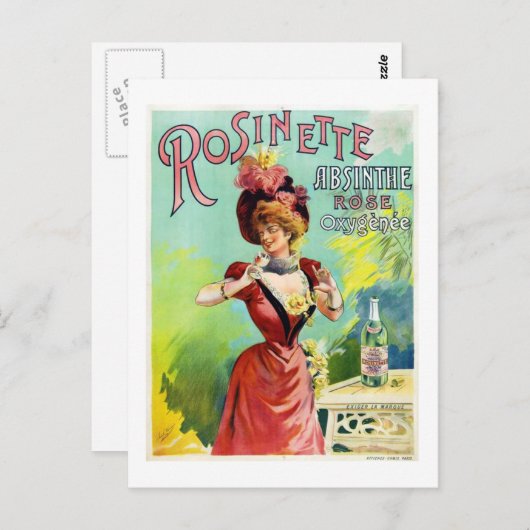 Rosinette Absinthe Postkarte (Vorne/Hinten)