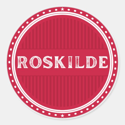 Roskilde City Pride Emblem – Danish Identity Runder Aufkleber (Vorderseite)