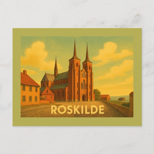 Roskilde Denmark Cathedral Postkarte (Vorderseite)